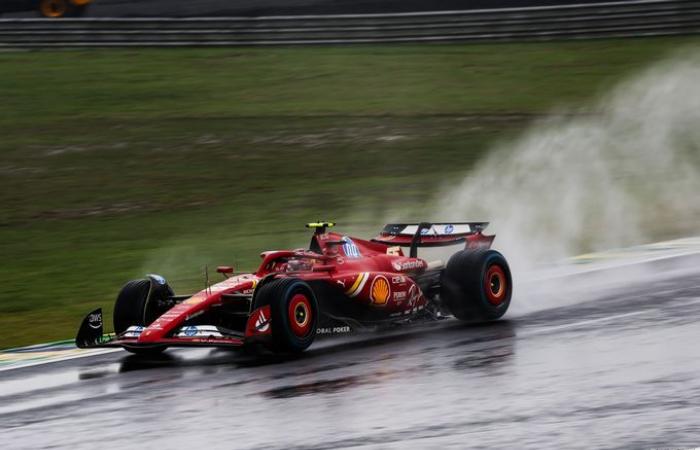 Formel 1 | Sainz gelang es dieses Jahr nicht, seinen Ferrari SF-24 im Nassen zu bändigen