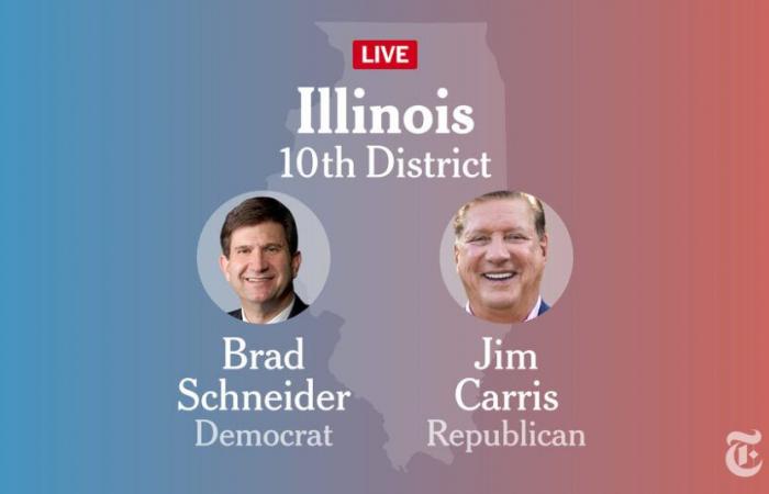 Wahlergebnisse zum 10. Kongressbezirk von Illinois 2024: Schneider vs. Carris