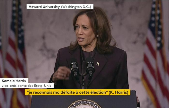 Kamala Harris gibt ihre Niederlage zu und fordert ihre Anhänger auf, „den Kampf fortzusetzen“