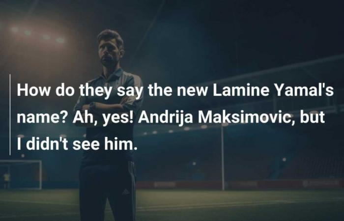 Wie sagt man den neuen Namen von Lamine Yamal? Oh ja! Andrija Maksimovic, aber ich habe ihn nicht gesehen.