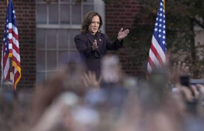 „Wir werden den Kampf weiterhin an den Wahlurnen führen“, sagt Kamala Harris