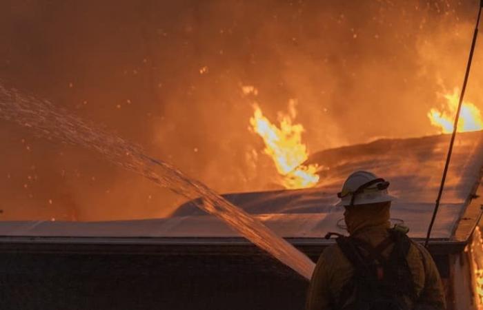 Bilder des heftigen Brandes in den Vororten von Los Angeles in Kalifornien