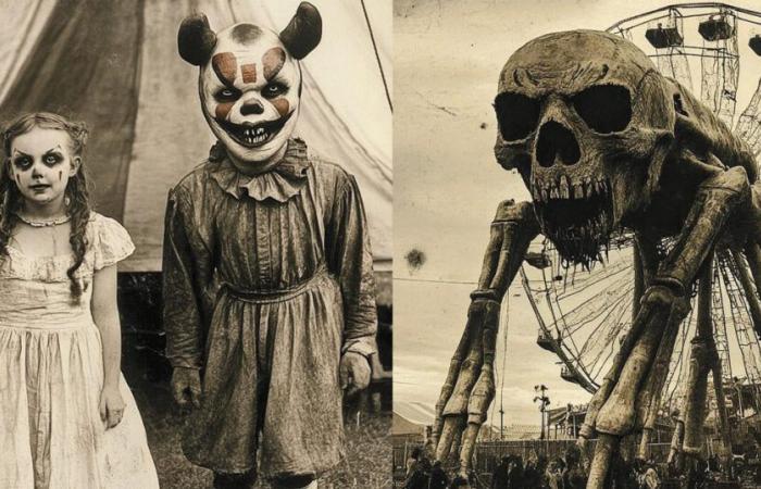 10 alte Fotos einer Horrormesse