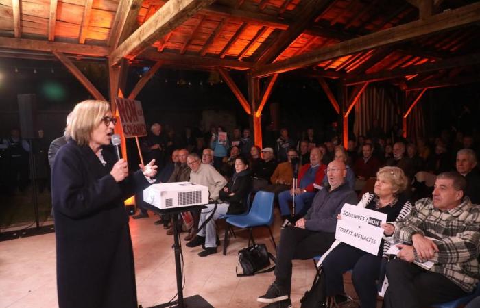 Dorfbewohner der Dordogne stoppen eine öffentliche Versammlung rund um ein Windprojekt