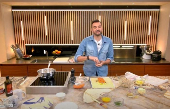 FERNSEHER. Dreharbeiten zur M6-Show „Tous en Cuisine“ mit Cyril Lignac im La Ferté-Bernard mit Jérôme Anthony