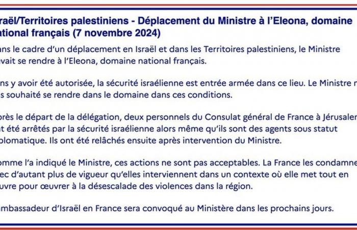 Diplomatische Spannungen zwischen Frankreich und Israel