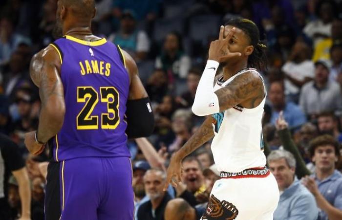 Sehen Sie, wie Ja Morant ein technisches Foul erhält, weil er LeBron James gestoßen hat, nachdem er „zu kleine“ Sticheleien mit dem Star der Lakers ausgetauscht hatte