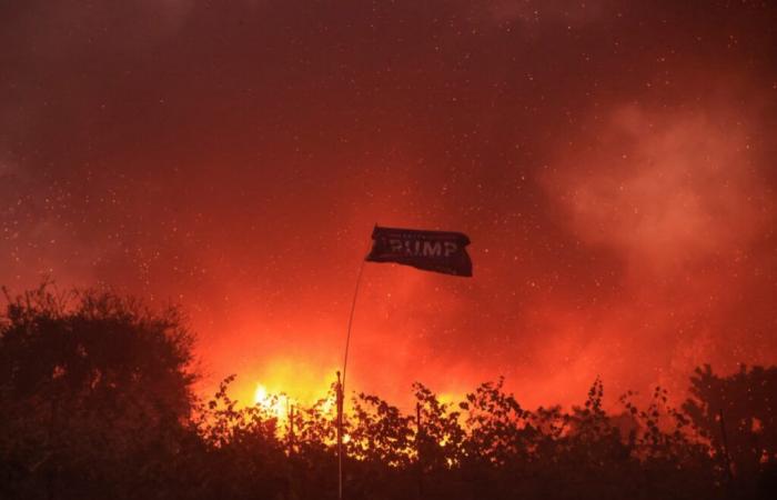 Feuer breitet sich in der Nähe von Los Angeles schnell aus