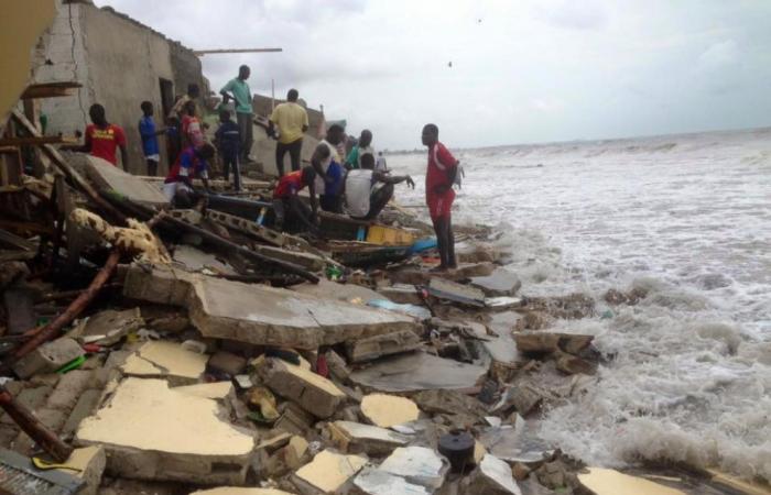 Senegal gehört zu den drei afrikanischen Ländern, die am stärksten von Küstenerosion betroffen sind (ANACIM)