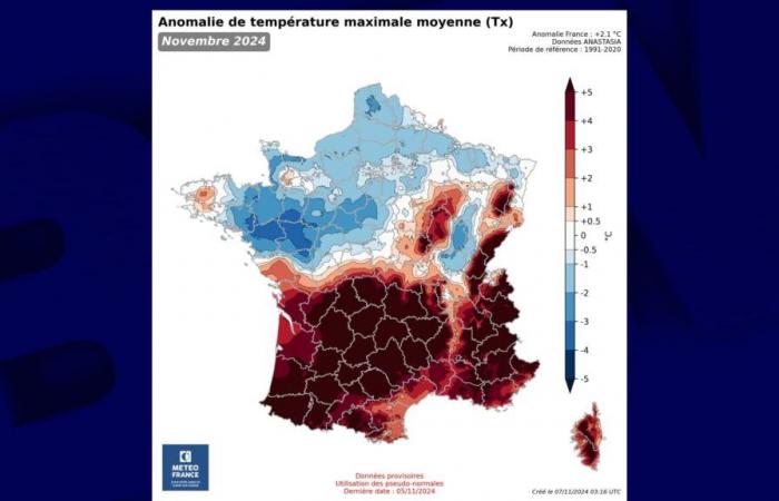 Frankreich hat sich seit Anfang November halbiert