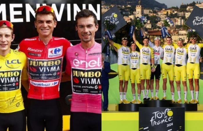 Radfahren. Analyse – Jumbo-Visma 2023 oder UAE 2024, welches ist das bessere Team?