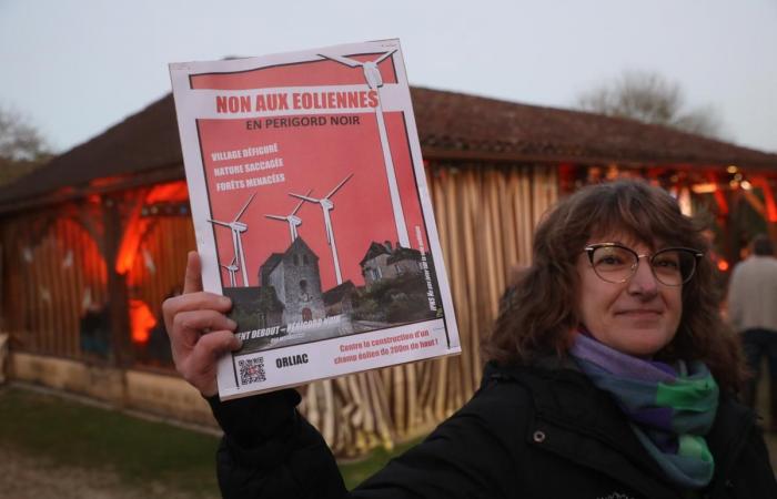 Dorfbewohner der Dordogne stoppen eine öffentliche Versammlung rund um ein Windprojekt