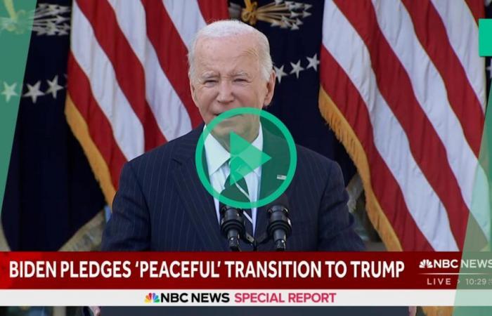 Donald Trump wird erneut zum Präsidenten gewählt, Joe Biden verspricht einen „friedlichen“ Übergang und setzt auf Optimismus