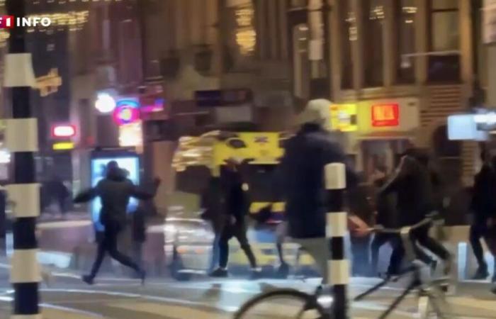 Israelische Anhänger angegriffen: Bilder von gewaltsamen Zusammenstößen in den Straßen von Amsterdam