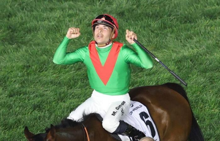 Maxime Guyon aus Laval, einer der besten Jockeys der Welt, Gewinner eines 4. Golden Crop