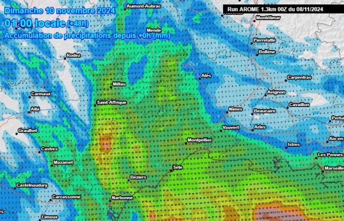 Starker Regen in den nächsten 24 Stunden in der Nähe von Hérault, dann nächste Woche ein Kälteeinbruch