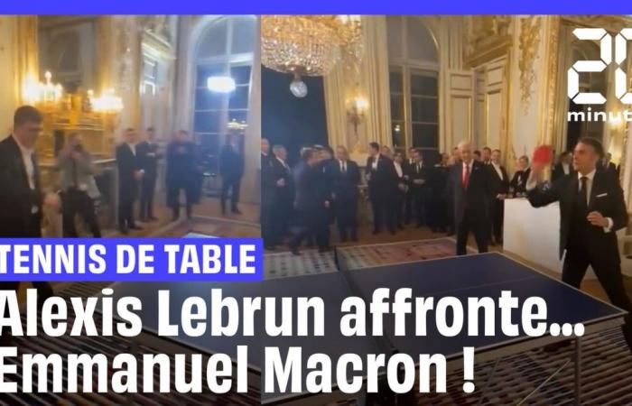 Alexis Lebrun schlägt den Ball mit Emmanuel Macron im Elysée-Palast und „holt“ einen Schmetterball