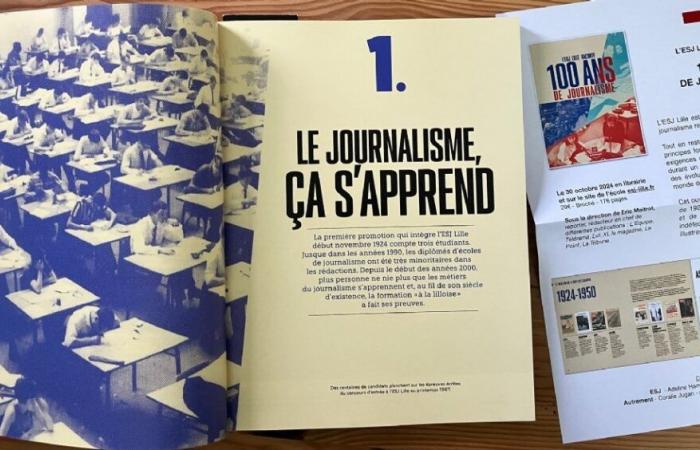 ESJ Lille, geboren 1924, zeichnet „100 Jahre Journalismus“ in einem… nach.