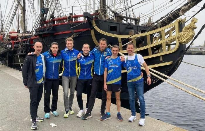 Centre-Finistère – Leichtathletik. Die französische Ekiden-Platte stammt aus Quimper. Sport