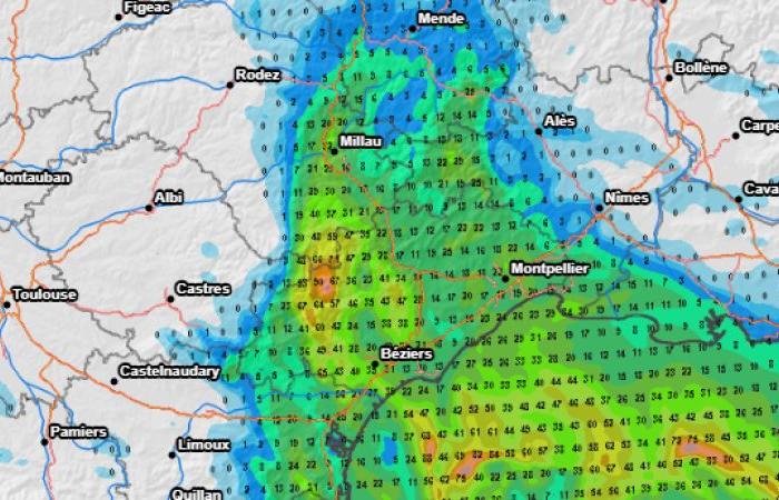 Starker Regen in den nächsten 24 Stunden in der Nähe von Hérault, dann nächste Woche ein Kälteeinbruch