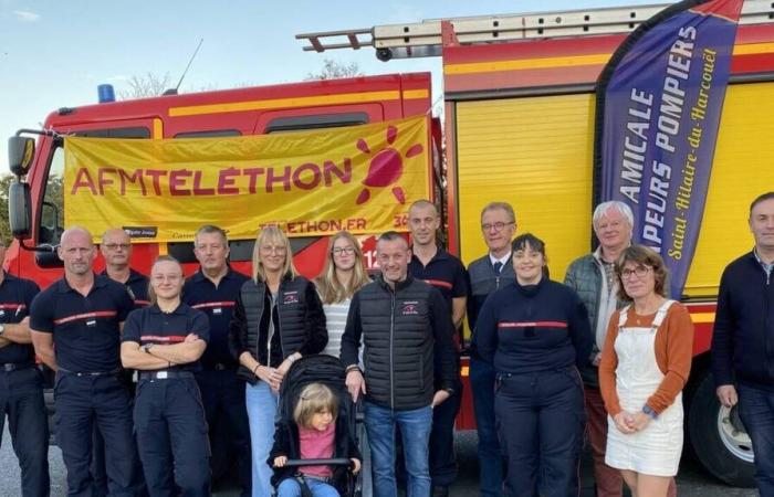 Für den Telethon werden Feuerwehrleute die 32 km zwischen Mont Saint-Michel und Grandparigny verbinden