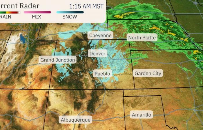 Wintersturm breitet sich auf Colorado aus