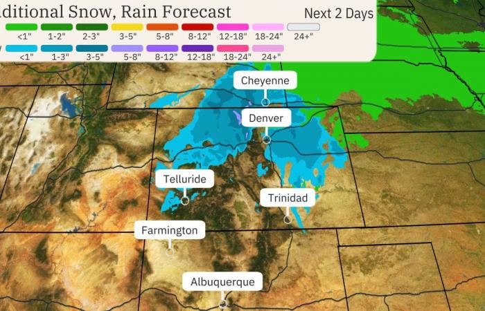 Wintersturm breitet sich auf Colorado aus