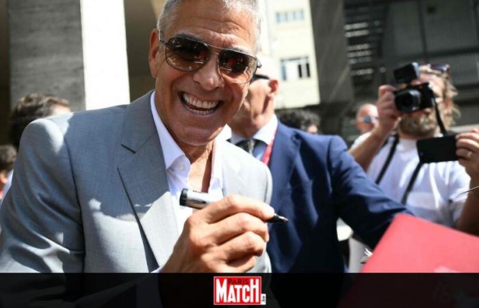 Draußen in Brignoles, Frankreich, reagiert George Clooney auf die Wahl von Donald Trump