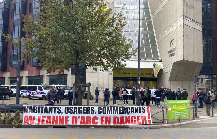 Anwohner protestieren gegen die Entfernung von Parkplätzen in Grenoble