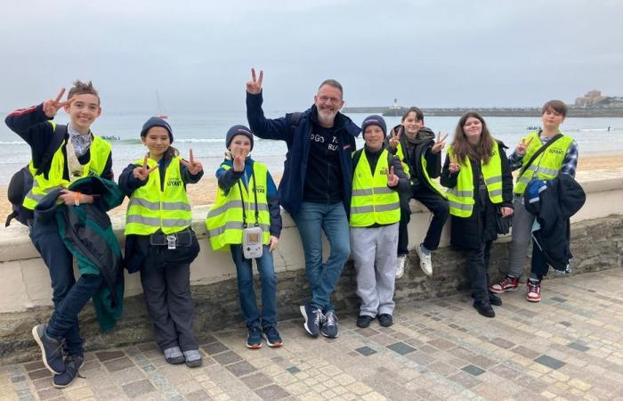 „Wow, sein Boot ist wunderschön!“, haben sie sich in der Schule für die Option Vendée Globe entschieden und werden Thomas Rettant zu Beginn ermutigen