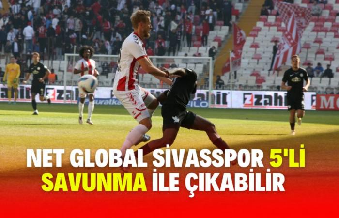 Net Global Sivasspor könnte mit einer 5-Mann-Verteidigung herauskommen