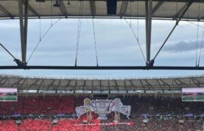 Atlético-Fans machen im Finale der Copa do Brasil ein Mosaik; siehe Fotos