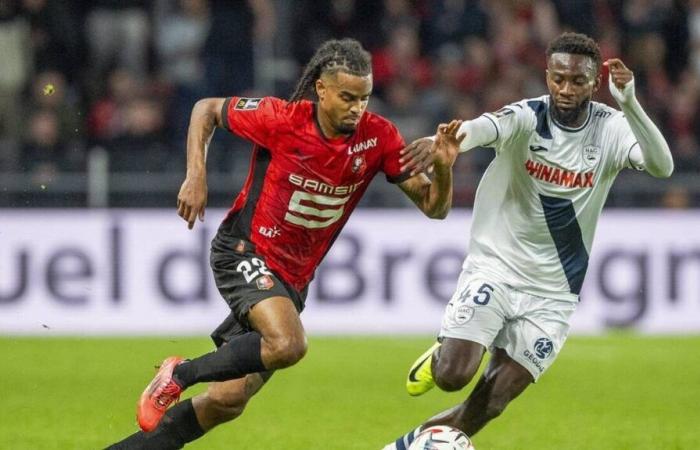 Stade Rennes – Toulouse FC. Rennes mit Wooh und Seidu, den offiziellen Kompositionen