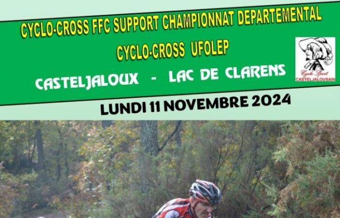 Süd-Gironde – RADFAHREN — — Teilnehmer des Cyclocross von Casteljaloux zum Clarens-See