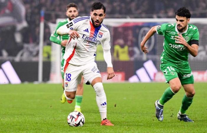 Zur Pause führt OL gegen Saint-Étienne