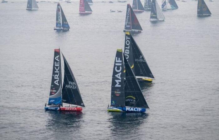 Vendée Globe. Gleich zu Beginn dreht ein Boot um und gerät in Verzug