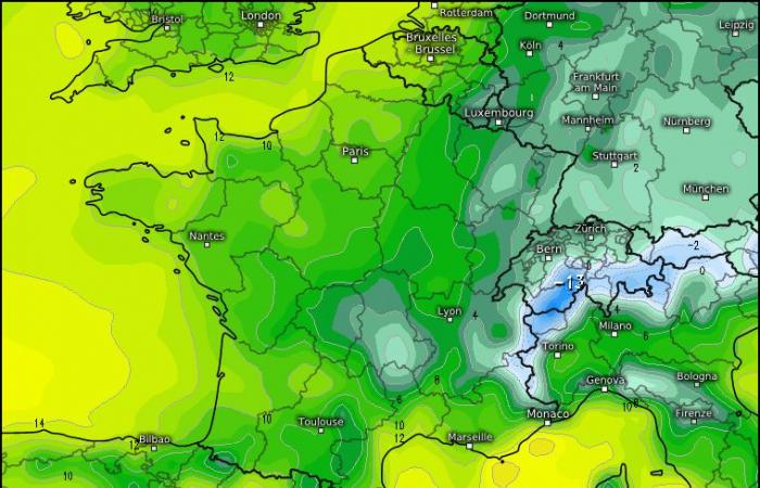 Hier könnten die Temperaturen am stärksten sinken