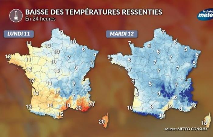 In dieser Woche wird es im gesamten Gebiet zu einem Kälteeinbruch kommen