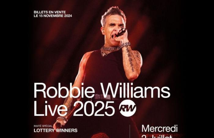 Robbie Williams bei einem Konzert in der Paris La Défense Arena im Juli 2025