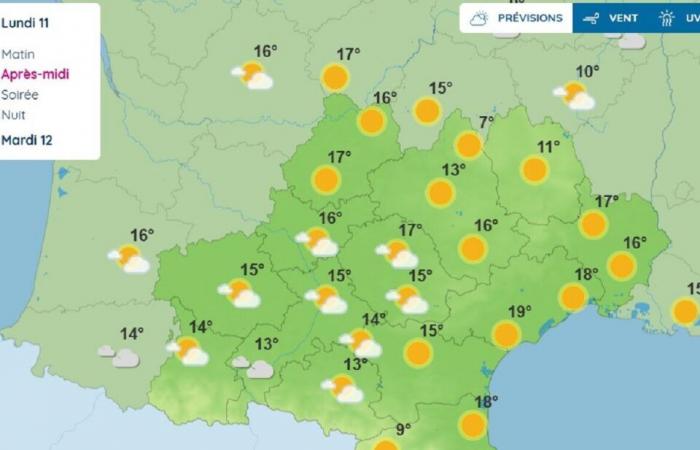 Wie wird laut Météo France das Wetter in Toulouse und Okzitanien sein?