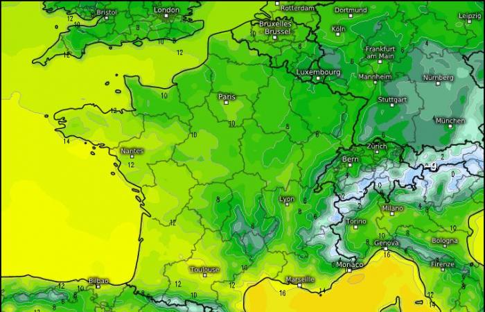 Hier könnten die Temperaturen am stärksten sinken