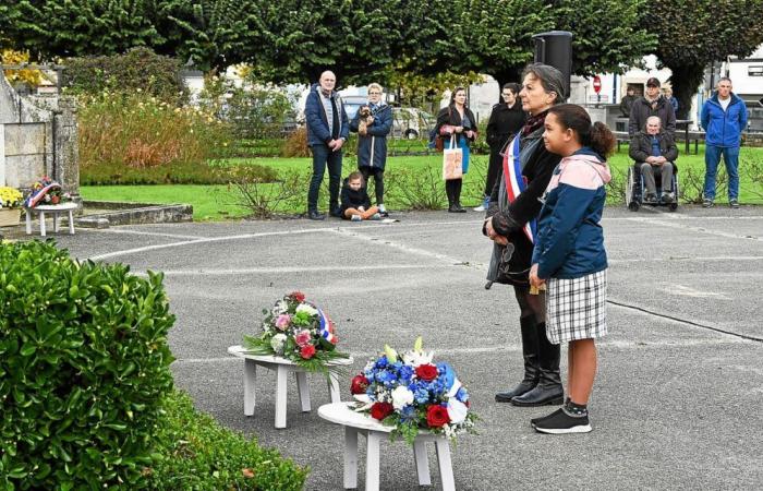 In Auray gedenken junge Menschen den Kämpfern, die am 11. November gefallen sind