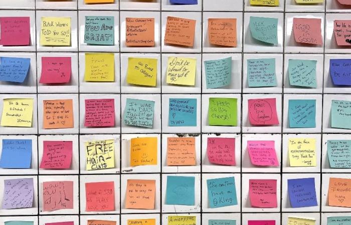 Nach der Wahl von Donald Trump kehrt die „Post-it-Therapie“ in der New Yorker U-Bahn zurück