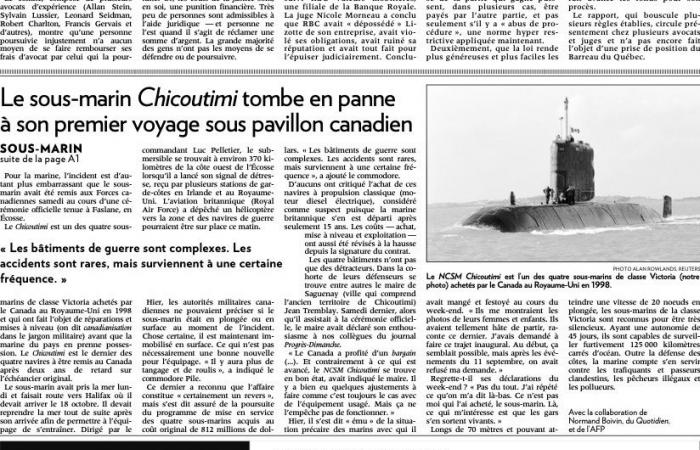 Gedenktag | Vor 20 Jahren der Albtraum von HMCS Chicoutimi