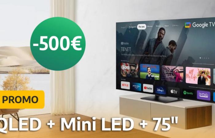 Dieser 75-Zoll-4K-QLED-Mini-LED-TCL-Fernseher mit 144 Hz ist für 500 € bei Carrefour im Angebot!