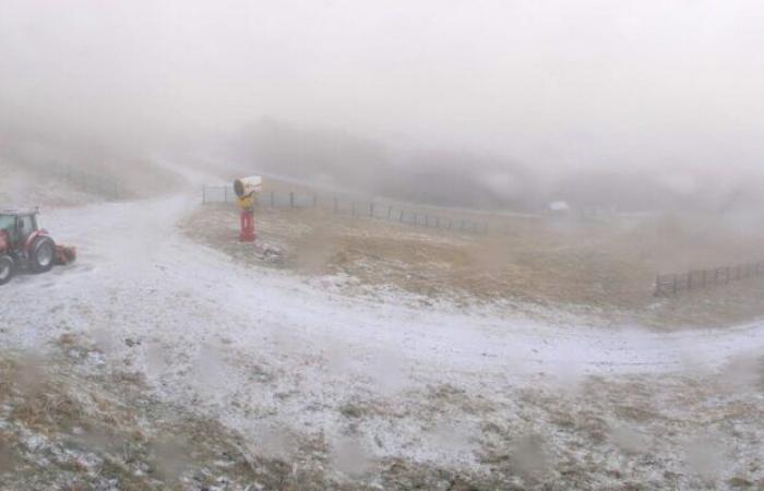 Wetterbericht. Der Schnee ist in der Loire gefallen, entdecken Sie die ersten Bilder