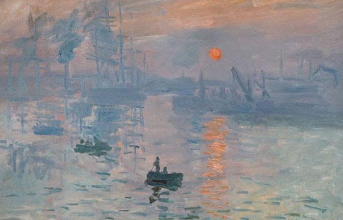 Eine immersive Ausstellung „Monet, Eindruck der aufgehenden Sonne“ im Jahr 2025 im Carrières des Lumières in Baux-de-Provence