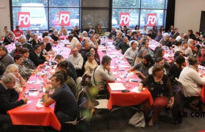 200 Delegierte im Rat der Departementsgewerkschaft Force Ouvrière der Haute-Loire