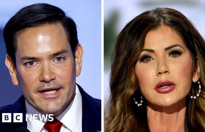 Trump bewirbt Marco Rubio und Kristi Noem für Spitzenposten