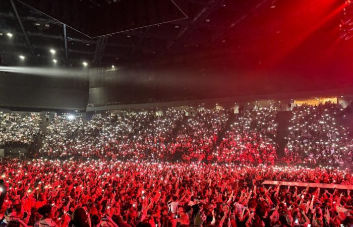 Pitbull bei einem Konzert in der Pariser Accor Arena im Februar 2025